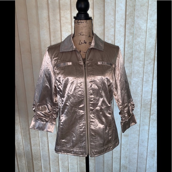 Chico's Jackets & Blazers - ❌CLEARANCE❌4for$10❌Chico’s Blush Satin Jacket 💕